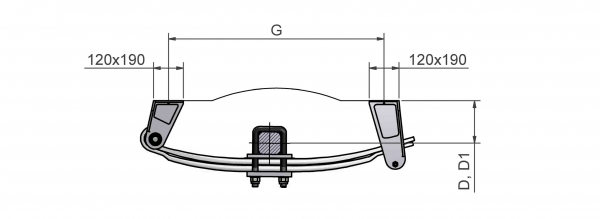 Одноосная подвеска тип КD-1