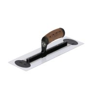Гладилка OLEJNIK PREMIUM из поликарбоната толщиной 279x110x1мм и дугой с порошковым покрытием, кожаная ручка - алькантара