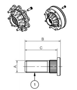 	Шпилька M18X1,50 9RC18L-12 (Комплект запасных частей -  12 шпилек )