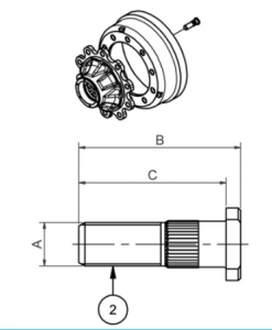 Шпилька M22X1,50 L086 9RC22L1-10 (Комплект запасных частей - 10 шпилек )