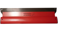 Шпатель OLEJNIK RED LABEL 1500x100x0,65   красный алюминиевый профиль с покрытием "Soft Touch" со сменным лезвием 0,65 мм из закалённой нержавеющей стали золотистого цвета