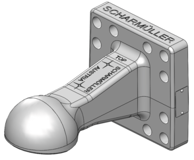 Петля сцепная с фланцем  шаровая муфта Scharmuller  00.665.901.0-A02