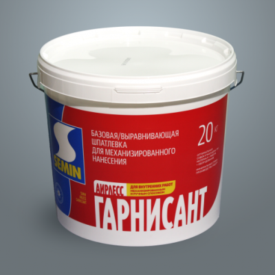  Шпатлевка выравнивающая Semin AIRLESS GARNISSANT, белая крышка 20 кг