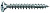 Шуруп (саморез) 5.0х20 (оцинк., потайная головка, полная резьба, шлиц PZ, наконечник 4CUT, бита Z2, Wirox A9J) 200 штук
