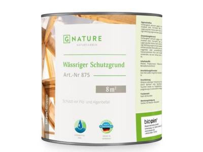 Грунт-антисептик для необработанной древесины GNature 875-0.75 Wässriger Schutzgrund