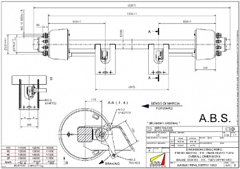 Ось ADR AA0UA1RPAL30PP011002 (с ABS)
