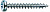 Шуруп (саморез) 4.0х40 (оцинк.сталь А2, полусферическая головка, полная резьба. T-STAR plus, бита T20, 4CUT, Wirox A9J) 200 штук