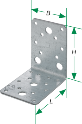 Угловой соединитель  SXAB 100 x 100 x 90 x 3,0 мм - 50 шт