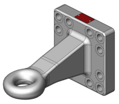 Петля сцепная с фланцем жесткое кольцо D=50mm (усиленное) Scharmuller 00.665.42.0-A02