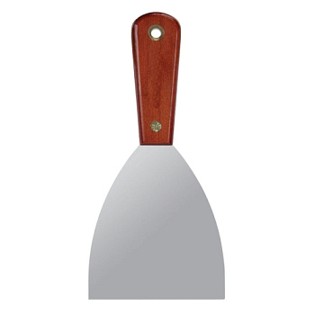 Шпатель из нержавеющей стали Warner 10740 с ручкой из  красного дерева - 4″ (10.16 см)