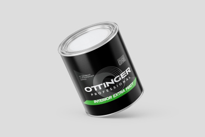 Интерьерная глубокоматовая краска OTTINGER INTERIOR EXTRA MATT банка 0,9 л белая