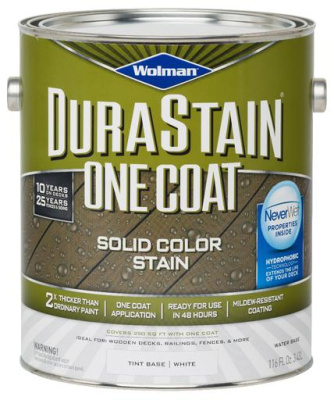 Морилка/пропитка суперстойкая кроющая Wolman DuraStain® Solid Color Stain База белая колеровочная  (3, 78 л.)