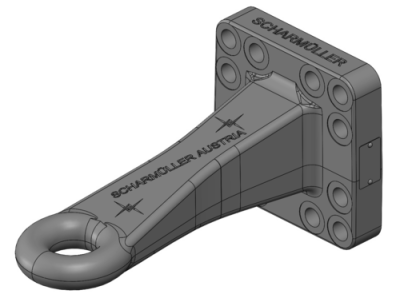 Петля сцепная с фланцем  Scharmuller жесткое кольцо D=50mm (усиленное)  00.665.42.1-A02